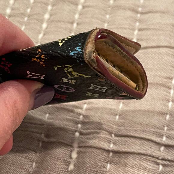 LOUIS VUITTON Monogram Multicolor Multiples 4 Key Holder Black Grenade COA - Picture 11 of 12